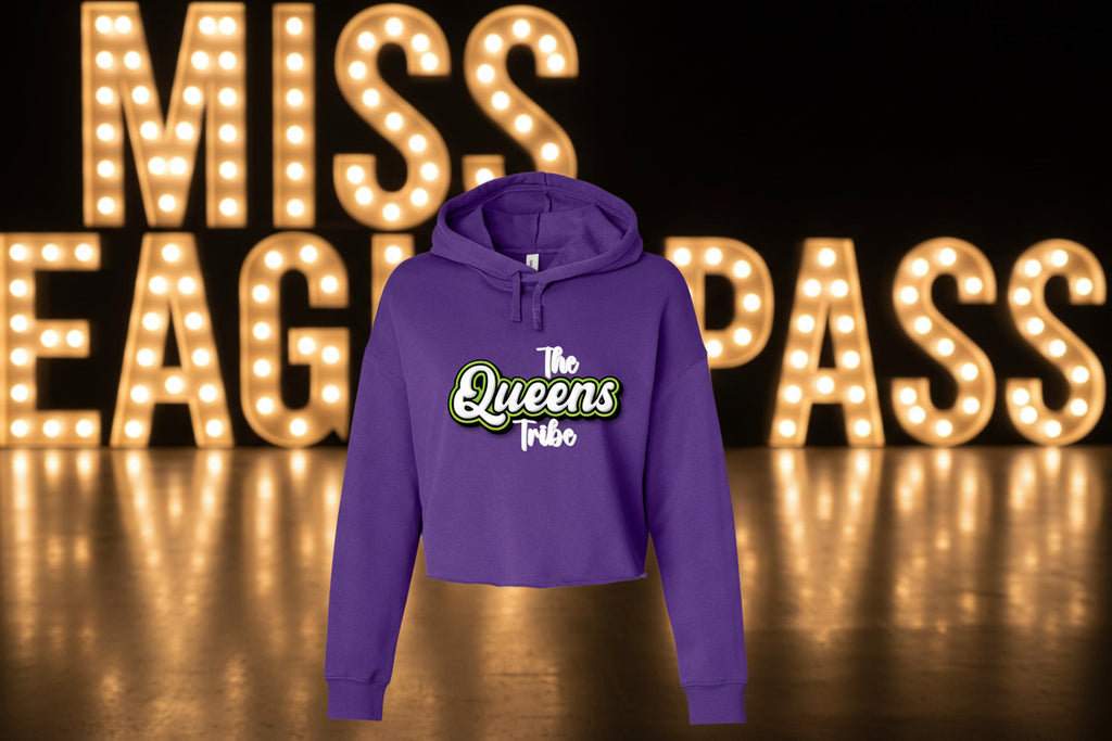 The queens tribe Purple  hoodie front, part of WYNOT World Wide's W+Y Power Mark.